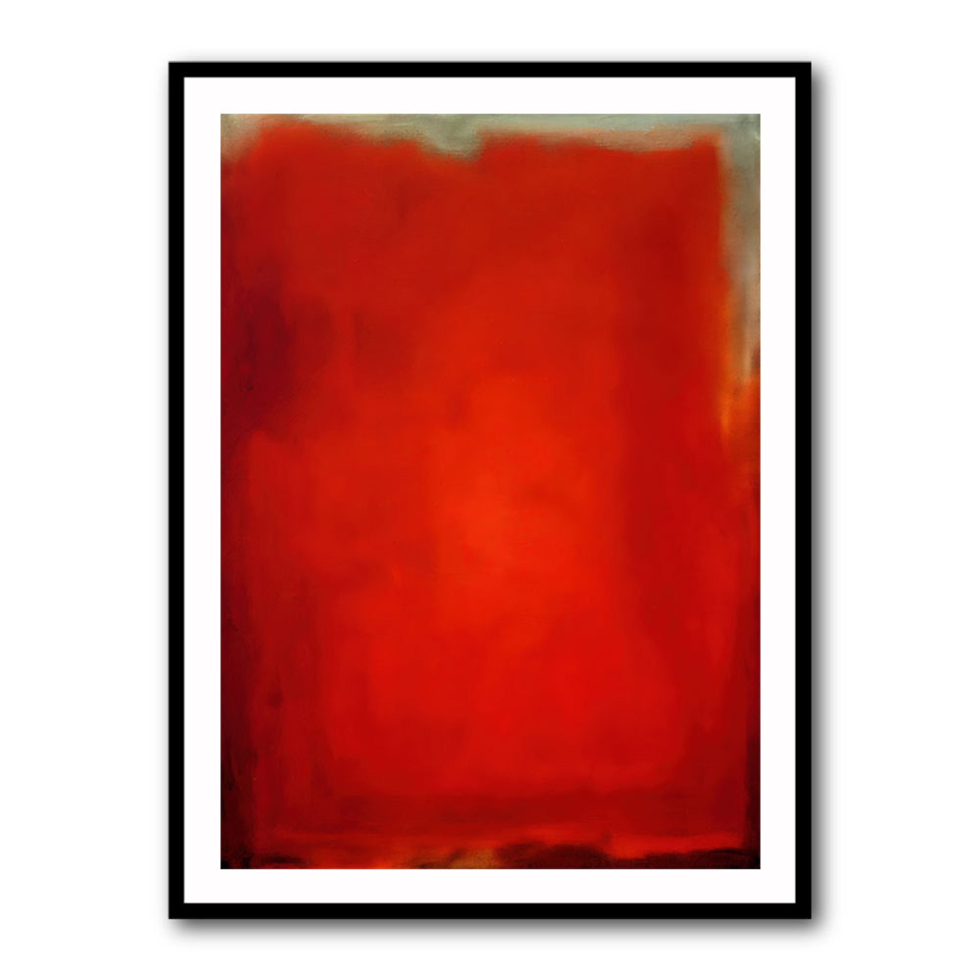 Red Abstract Square In Rothko Style Wall Art